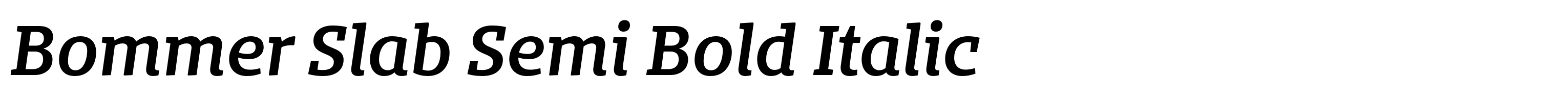 Bommer Slab Semi Bold Italic